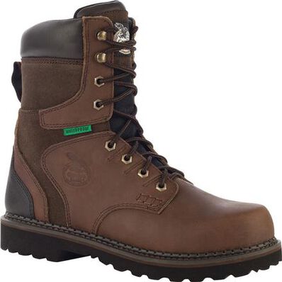 Georgia Boot Dark Brown Brookville Steel Toe Waterproof Mens Work Boots G9334 **ONLINE ONLY