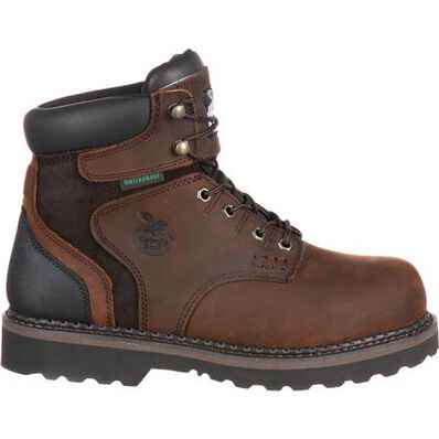 Georgia Boot Dark Brown Brookville Waterproof Mens Work Boots G7134 **ONLINE ONLY
