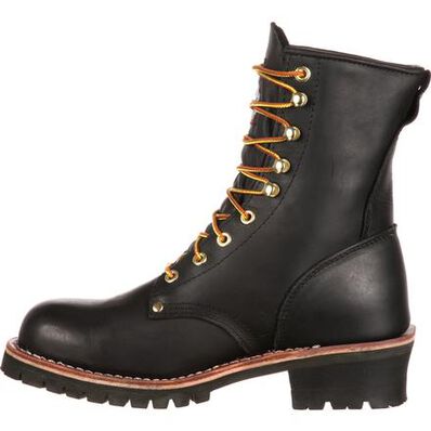 Georgia Boot Mens Black Logger Work Boots G8120 **ONLINE ONLY