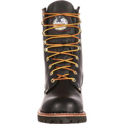 Georgia Boot Mens Black Logger Work Boots G8120 **ONLINE ONLY