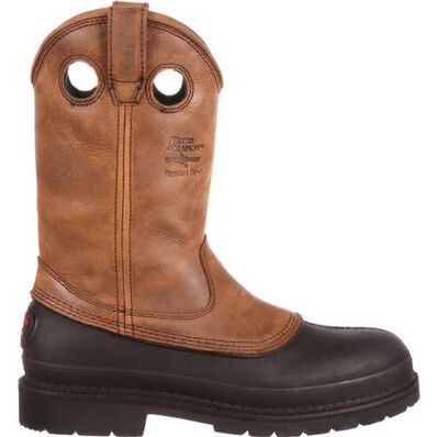 Georgia Boot Mississippi Brown Muddog Wellington Men's Work Boot G5514 **ONLINE ONLY