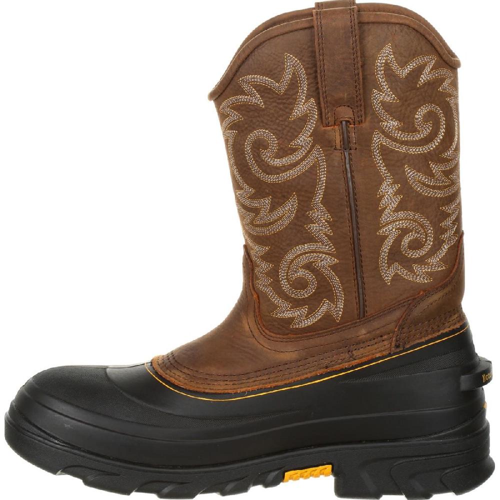 Georgia Boot Red Brown Muddog Waterproof Western Mens Work Wellington Boots GB00244