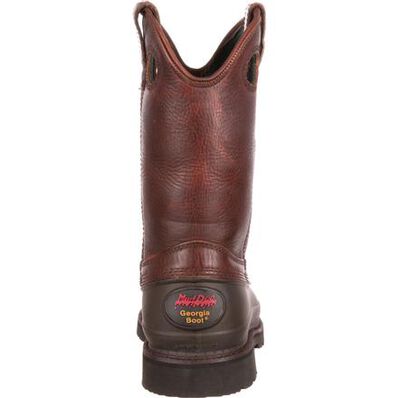 Georgia Boot Soggy Brown Muddog Steel Toe Wellington Men's Work Boot G5655 **ONLINE ONLY