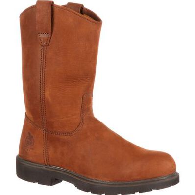 Georgia Boot Steel Toe Brown Static Dissipative Men's Work Pull On Boot G4673 **ONLINE ONLY