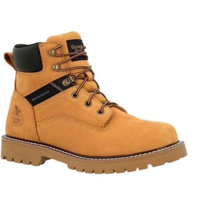 Georgia Boot Wheat 37 Steel Toe Waterproof Men's Work Boots GB00673
