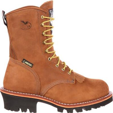 Georgia Boot Worn Saddle Steel Toe Goretex Waterproof 400G Insulated Mens Logger Boots G9382 **ONLINE ONLY
