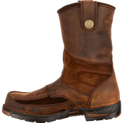 Georgia Boots Brown Athens Mens Waterproof Wellington Work Boot G4403 **ONLINE ONLY