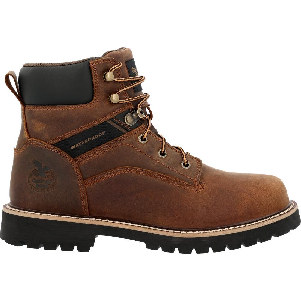 Georgia Boots Brown Core 37 Steel Toe 6 Inch Men's Waterproof Work Boots GB00636