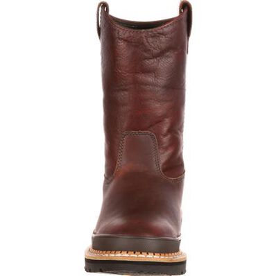 Georgia Boots Soggy Brown Giant Mens Steel Toe Pull-On Work Boots G4374 **ONLINE ONLY