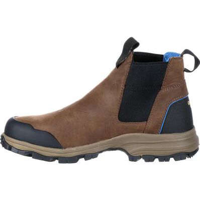 Georgia Dark Brown Blue Collar Chelsea Waterproof Mens Work Romeo Boots GB00106 **ONLINE ONLY