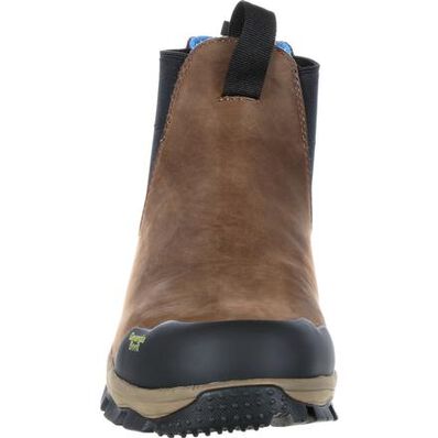 Georgia Dark Brown Blue Collar Chelsea Waterproof Mens Work Romeo Boots GB00106 **ONLINE ONLY