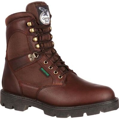 Gerogia Boot Brown Homeland Waterproof Men's Work Boot G108 **ONLINE ONLY