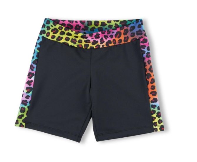 Girl Power Rainbow Leopard Girls Bikeshorts LE307
