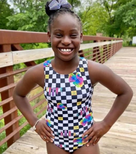 Girl Power Sport NY Love Check Leotard LE106-GPNY