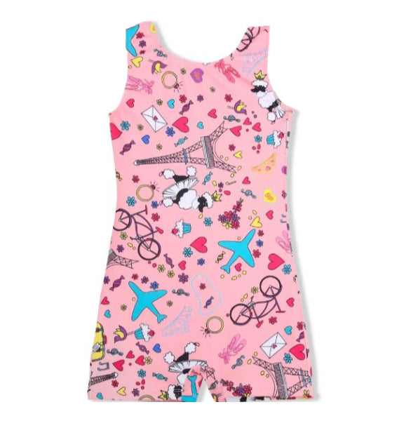 Girl Power Sport Poodle Biketard LE103C-POODLE