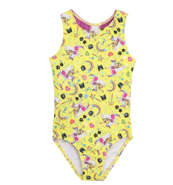 Girl Power Sport Yellow Pets Gone Wild Leotard LE106-PETS
