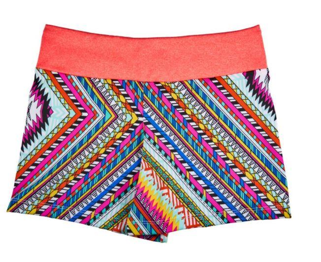 Girl Power Zig Zag Print Girls Gymnastic Short LE102