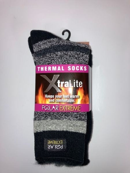 Gold Medal Black 2 Pack Polar Extreme Brushed Xtralite Womens Thermal Socks PE-HL-35-BLACK