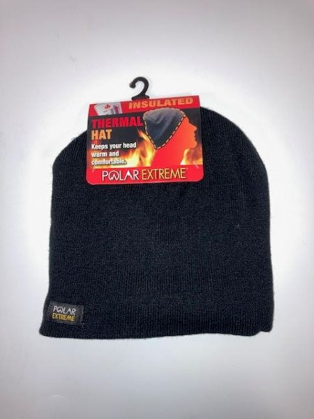 Gold Medal Black Polar Extreme Mens Insulated Thermal Knit Hat PE-H-HAT-100-BK
