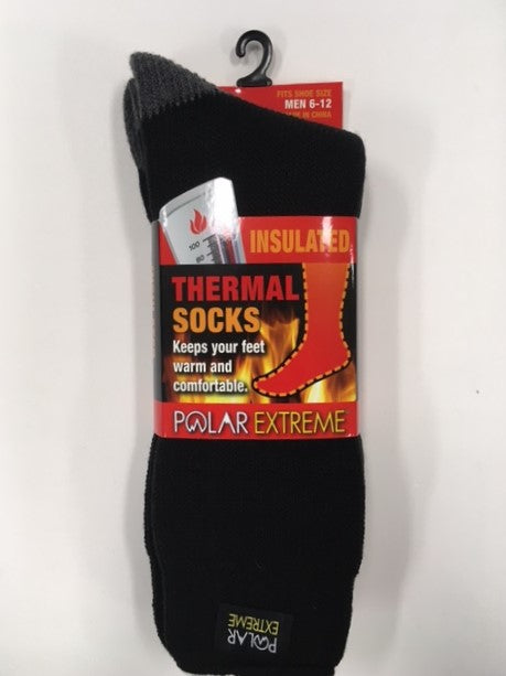 Gold Medal Black Polar Extreme Mens Insulated Thermal Socks PE-H-80D-BLACK