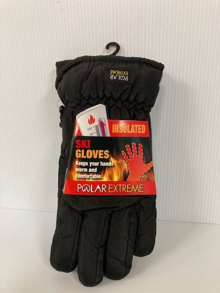 Gold Medal Black Polar Extreme Mens Sherpa Lined Insulated Thermal Ski Gloves PE-H-SKI-100BLK