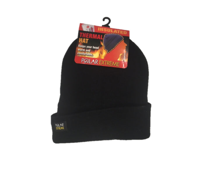 Gold Medal Black Polar Extreme Mens Thermal Hat PE-H-HAT-101 BL