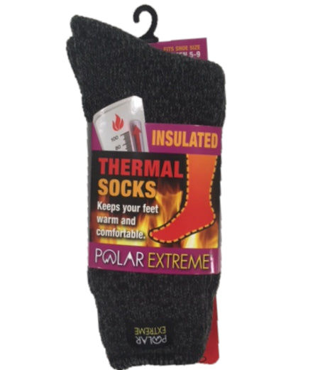 Gold Medal Charcoal Polar Extreme Insulated Thermal Womens Socks PE-H-79M-CHARCL
