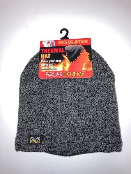Gold Medal Charcoal Polar Extreme Mens Insulated Thermal Knit Pull On Hat PE-H-HAT-100-CH