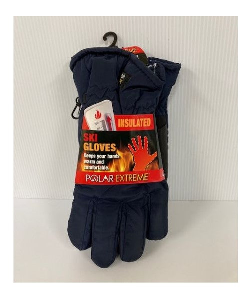 Gold Medal Navy Polar Extreme Mens Sherpa Lined Insulated Thermal Ski Gloves PE-H-SKI-100NVY