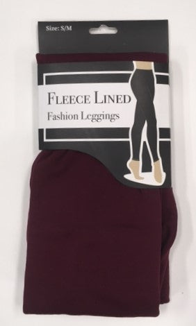 Gold Medal Purple Womens Fleece Lined Leggings 362SL-SL-PURPLE