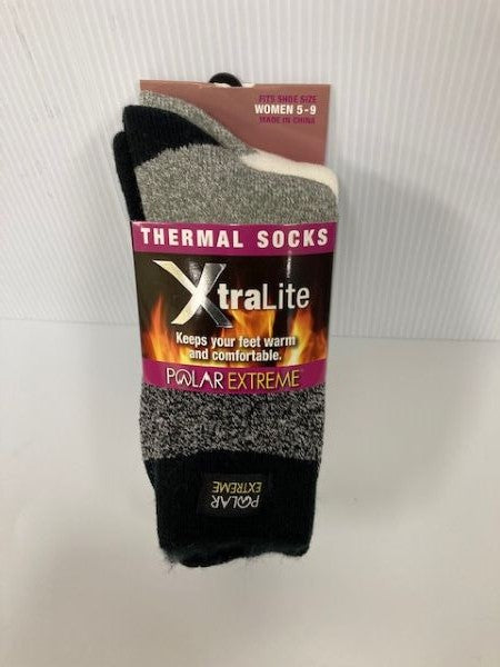 Gold Medal White 2 Pk Polar Extreme Xtralite Womens Brushed Thermal Socks PE-HL-35-WHITE