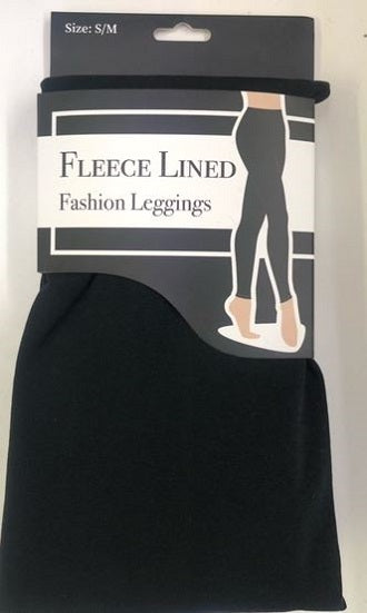 Gold Medal Women's Black Fleece Lined Leggings 362SL-SL