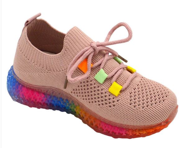 Golden Road Blush Rainbow Slip On Girls Sneakers 232K-DKPK