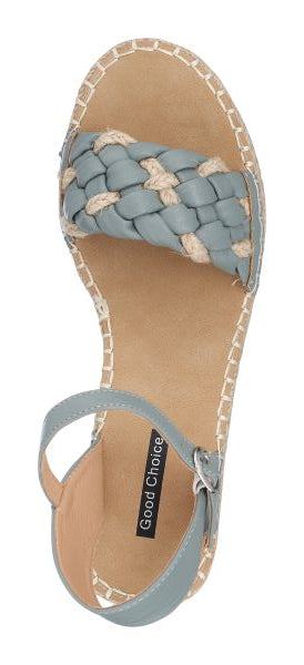 Good Choice Blue Cati Espadrille Womens Wedge Sandals