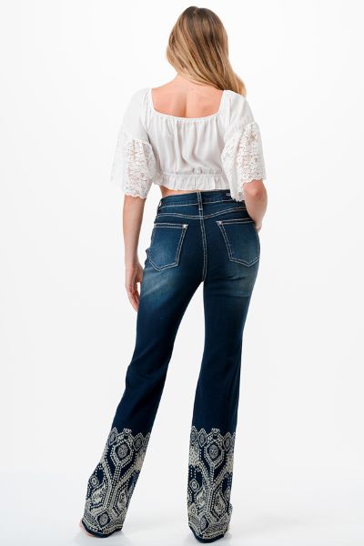 Grace in LA Dark Wash Bootcut Women's Jeans HB61799-32