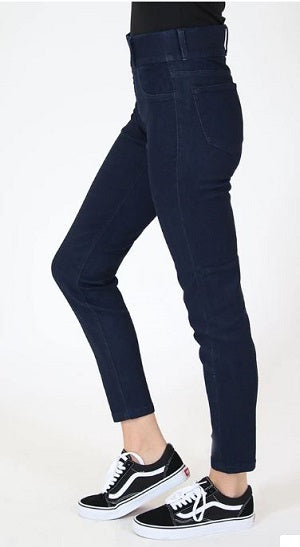 Grace In LA Women's Dark Wash High Waisted Straight Leg Jeggings HTG81398