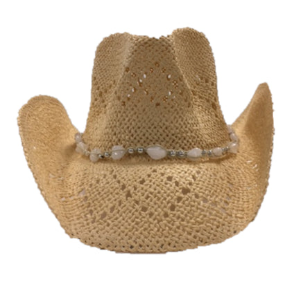 Hat Vision Beige Hatra Western Hat with Beads R52 BEIGE