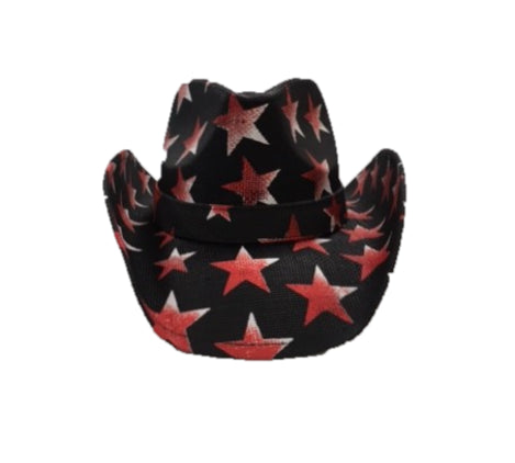 Hat Vision Black Hatra Western Hat with Stars R15 BLACK