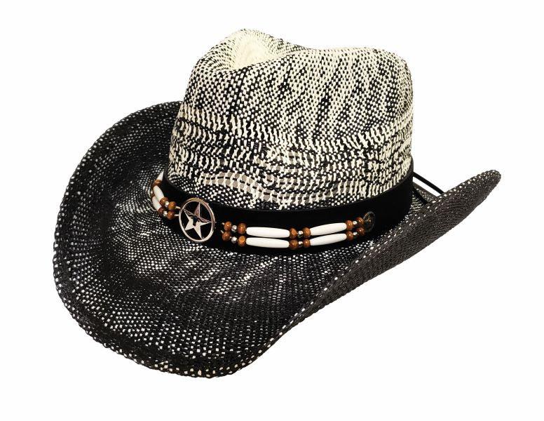 Hat Vision Black Western Straw Hat R24 BLACK