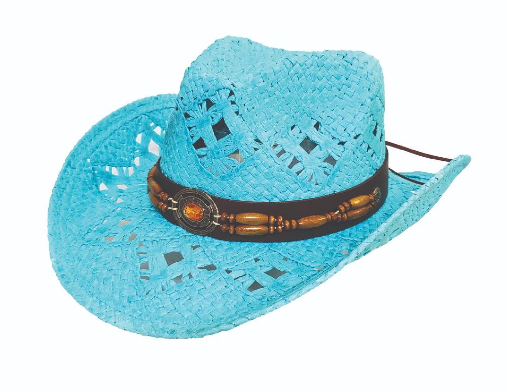 Hat Vision Blue Western Hat with Stone Band R20BLUE