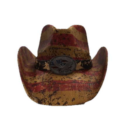 Hat Vision Tan Hatra Vintage Flag Hat with Eagle R16