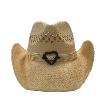 Hat Vision Tan Western Hat with Heart Emblem R50