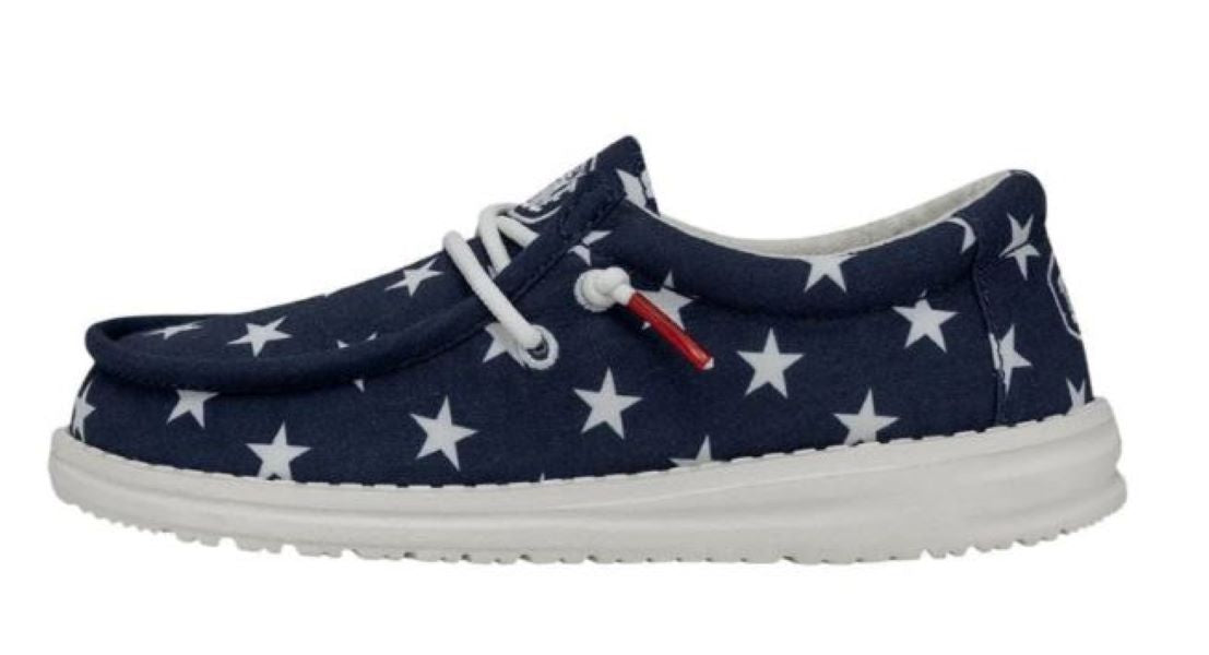 Hey Dude American Flag Wally Youth Patriotic Casual Shoes 40046-9CW