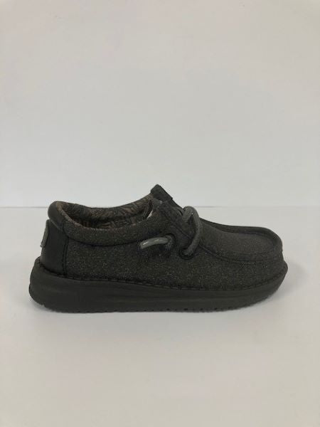 Hey Dude Basic Black Wally Toddler Casual Shoes 40655-001