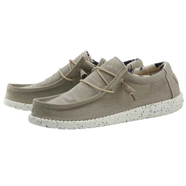 Hey Dude Beige Wally Stretch Mens Slip On Casual Shoes 110380500