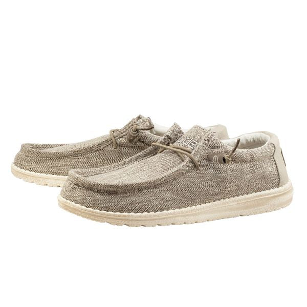 Hey Dude Beige Wally Woven Mens Shoes 110390500-BEIGE