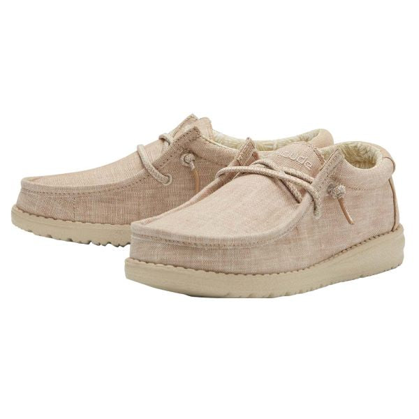 Hey Dude Beige Youth Wally Boys Casual Shoes 130130500