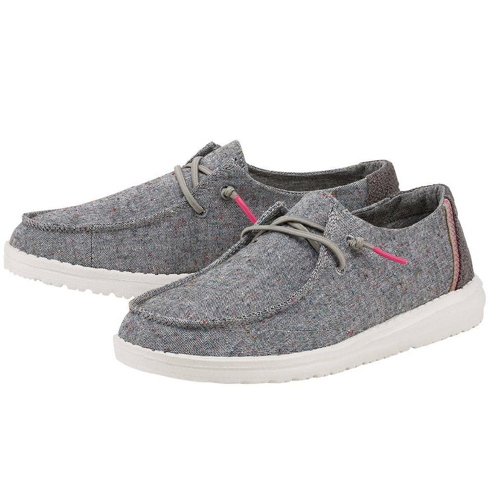 Hey Dude Black Confetti Wendy Canvas Womens Casual Shoes 121414789