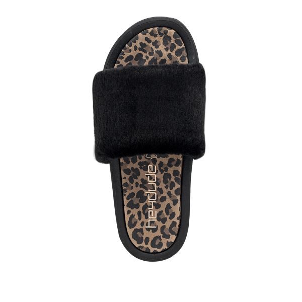 Hey Dude Black Peggy Cheetah Slide Sandals 122084895