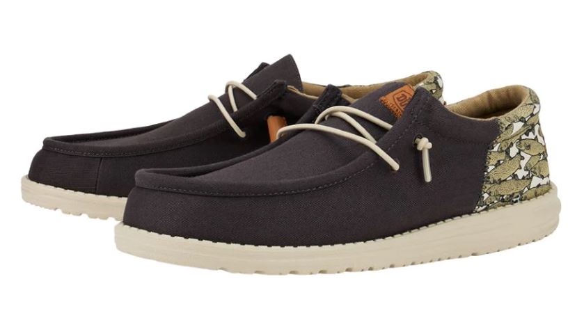 Hey Dude Black Wally Funk Fish Camo Men's Casual Shoes 40708